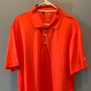 Adidas Climacool Large Golf Polo Red/Orange